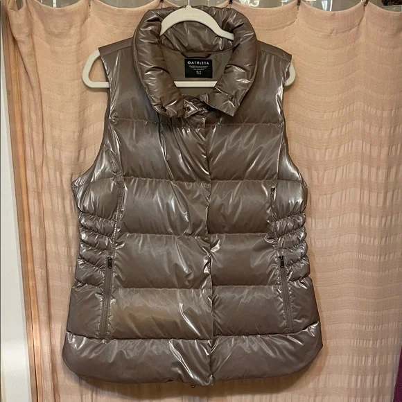 Athleta Brown Downtown Puffer Vest - Picture 1 of 14